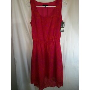 Mossimo Dress Sleeveless‎ Casual Party Hi-Lo Pink Orange Print S/P $25 NWT